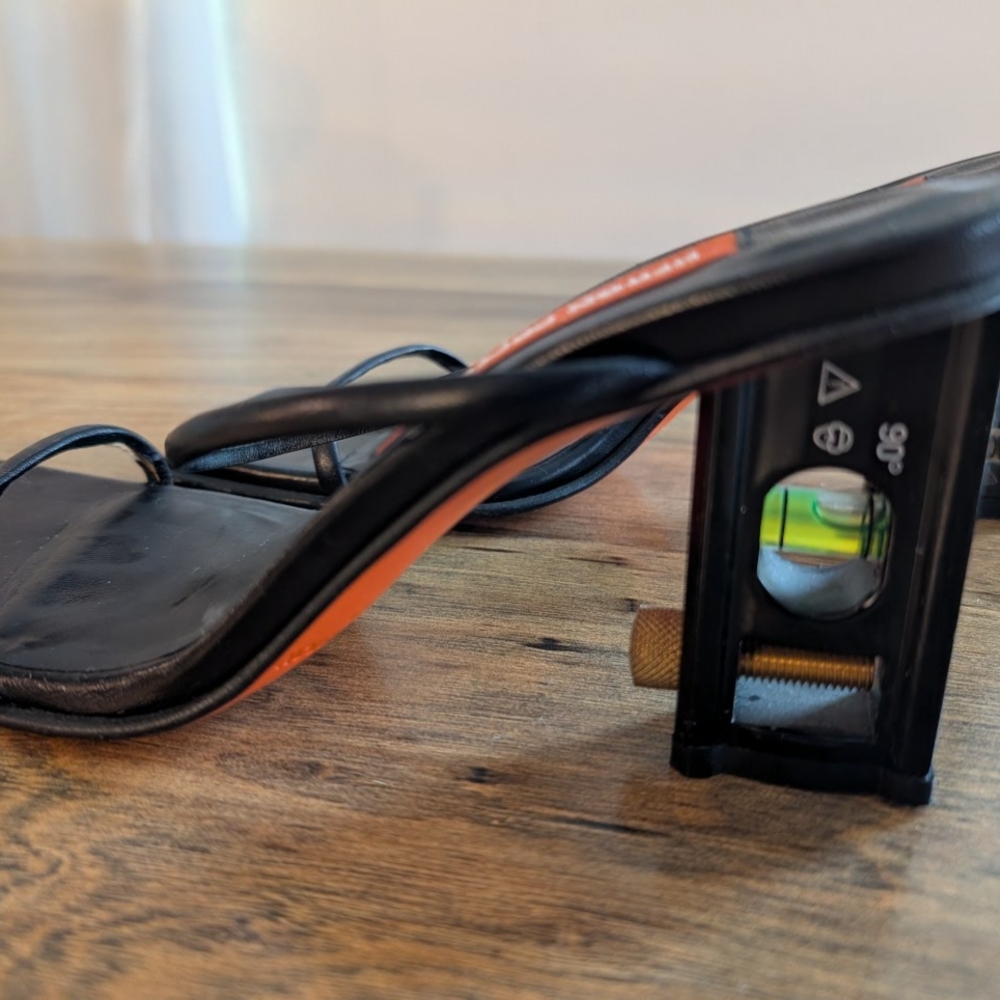 Heron Preston Black and Orange Heels
